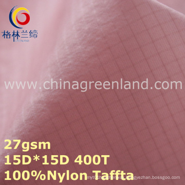 Plaid Nylon Taffeta Waterproof Fabric for Garment Clothes (GLLML277)